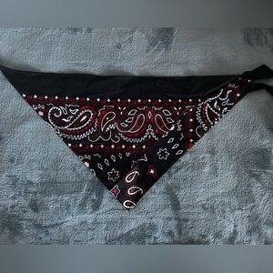 NWOT black and red dog bandana
